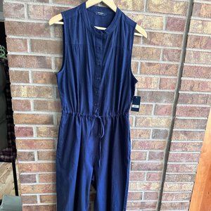 NWT Lucky Brand Button Front Jumpsuit in Navy